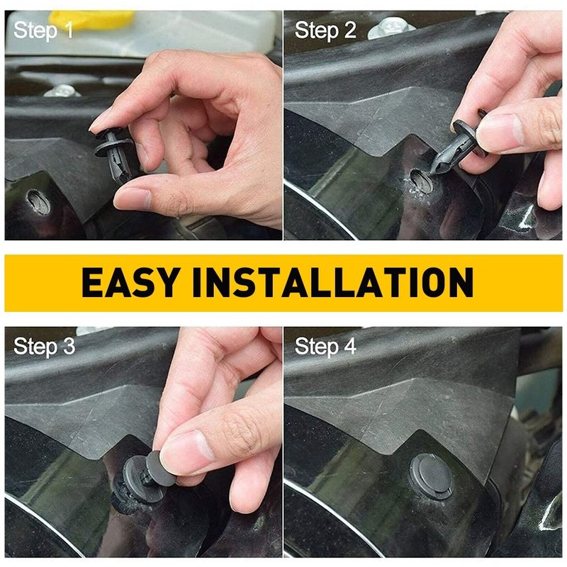190 PCS Car Auto Retainer Fasteners Push Trim Plastic Clips Pin Rivet Bumper Kit gallery