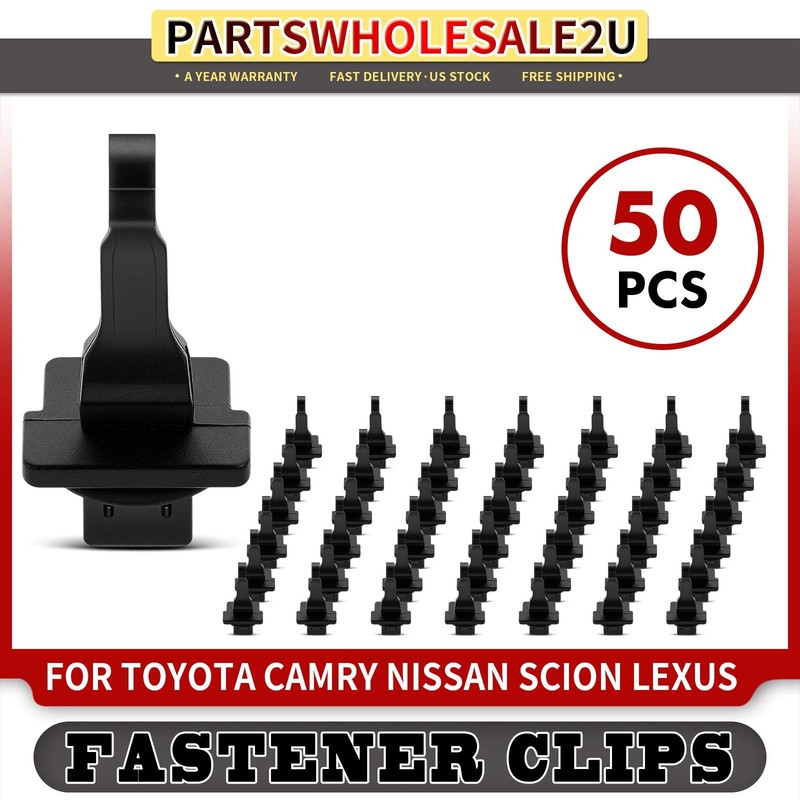 50x 7x12mm Nylon Roof Garnish & Front Pillar Post Trim Retainer Clips for Toyota