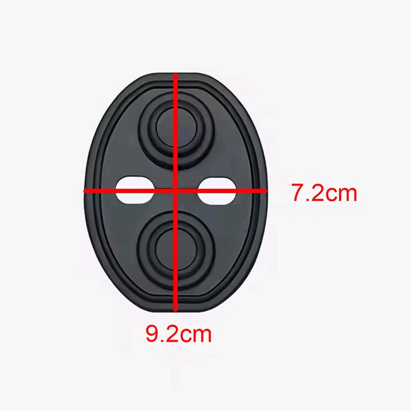 4Pcs Black Car Door Lock Buckle Protective Cover Door Shock Absorber Cushion gallery