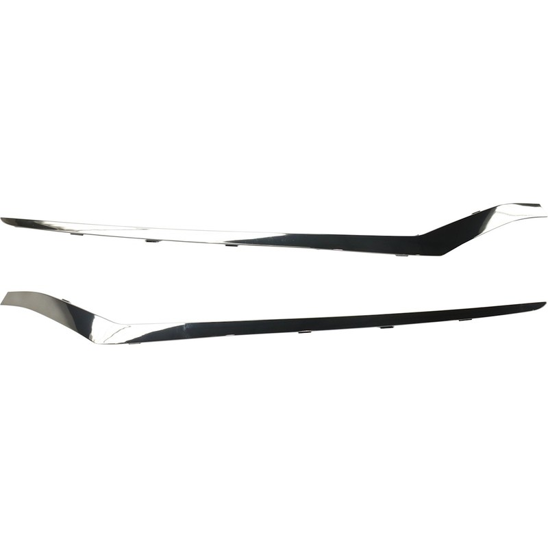 Bumper Trim Set For 2018-2019 Hyundai Sonata Front Left and Right Lower Chrome