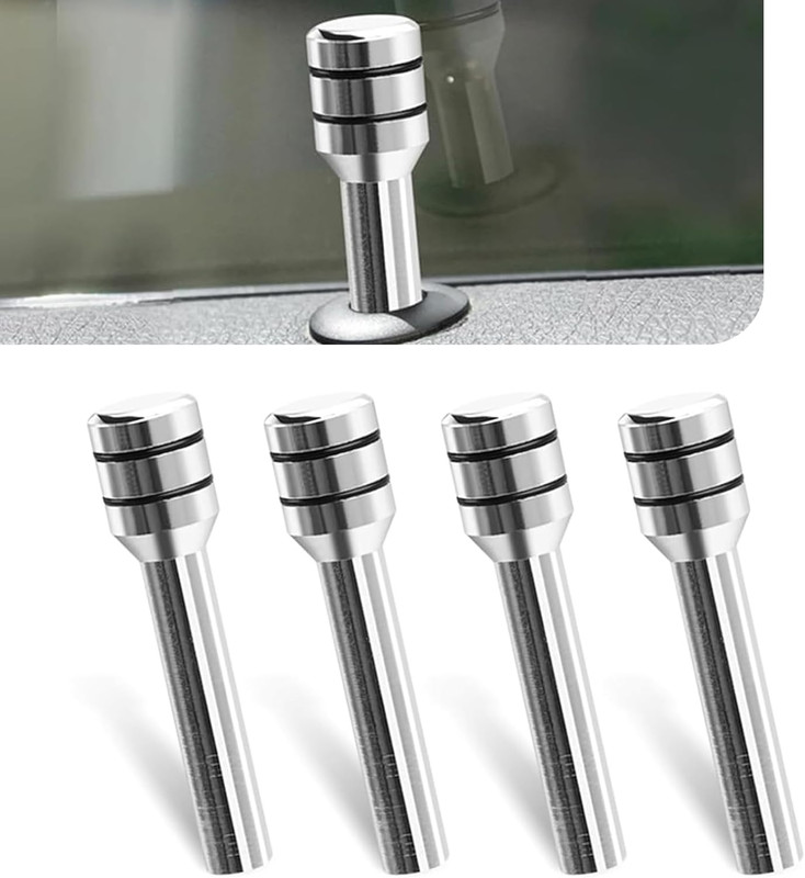 4PCS Aluminum Alloy Car Door Lock Pins Knobs Universal Fit Red Blue Silver Car gallery