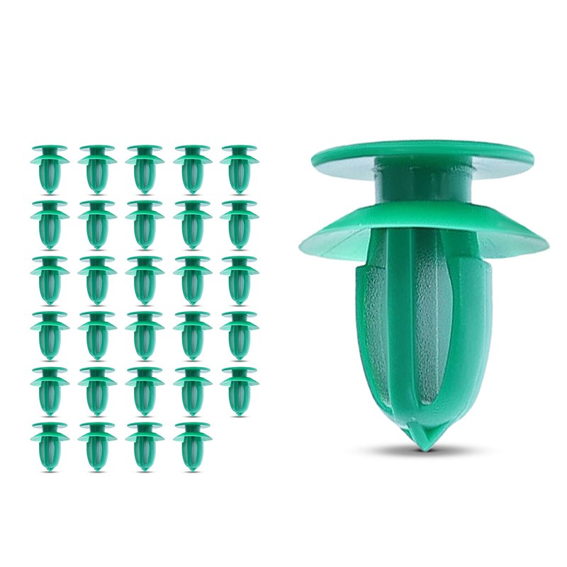 30x 9mm Nylon Door Panel Retainer Clip Double Head-Type for Chevrolet GMC Buick gallery