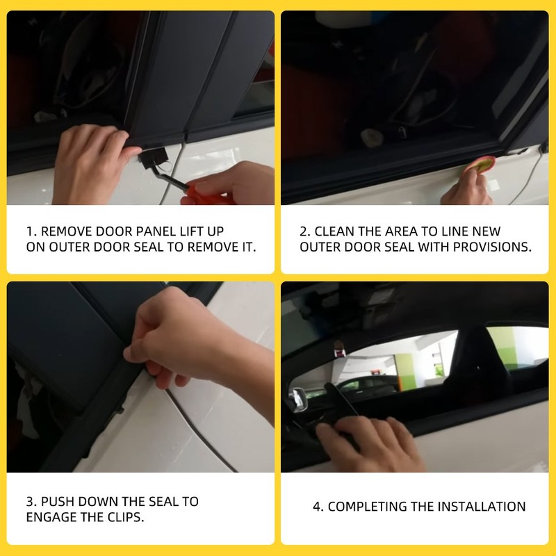 4X Door Weatherstrip Window Moulding Trim Seal Belt For Honda Fit Jazz 2008-2013 gallery