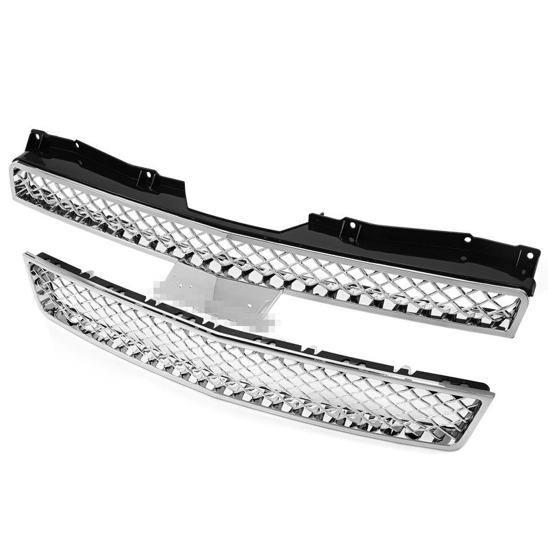 Chrome Grille For Chevy Tahoe/Suburban LTZ 1500 2500 2007-2013 14 Upper Lower gallery