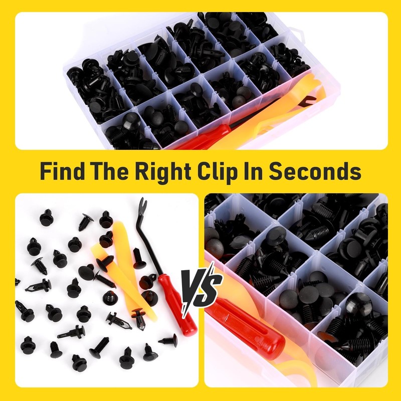240PCS Car Bumper Clips Kit - Auto Plastic Rivets & Fasteners for Trim, Fender, gallery