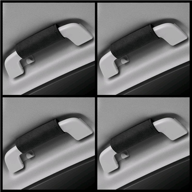 Black Car Door Handle Cover Roof Handrail Armrest Handle Protector Accessories gallery