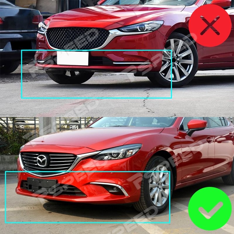 Carbon Painted Front Bumper Spoiler Chin Lip Trim For Mazda 6 Atenza 2014-2018 gallery