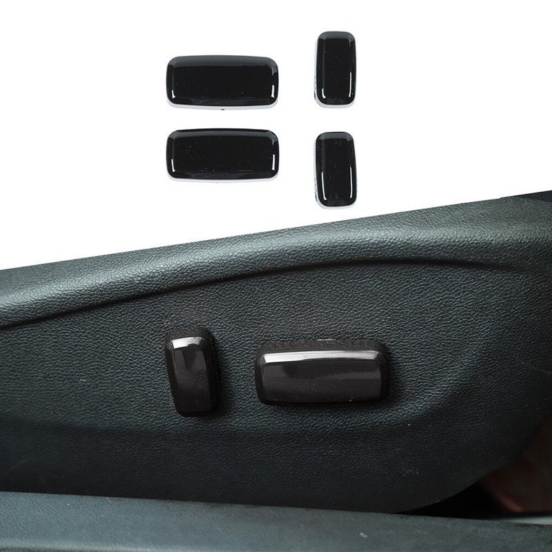 Black Electric Seat Adjust Handle Switch Button Trim 4pcs For Camaro 2010-2015
