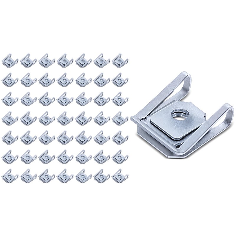 50Pcs Silver Zinc Retainer Clips Metric U-Nut for BMW 1 3 6 Series M3 M4 M6 9mm gallery