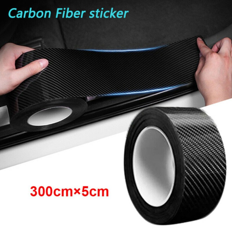 Carbon Fiber Car Door Sill Scuff Cover Plate Sticker Protector For Mercedes-Benz