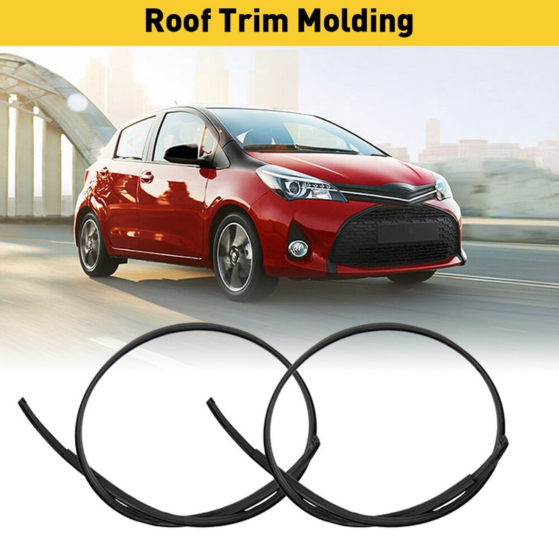 Left & Right Side Roof Drip Moulding Trim For 2006-2016 Toyota Yaris Hatchback