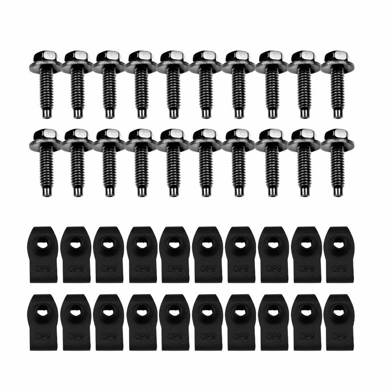 For Ford Truck Bolts Body & U-nut Clips- 5/16-18 x 1-3/16″ Long- 40pcs – #374F