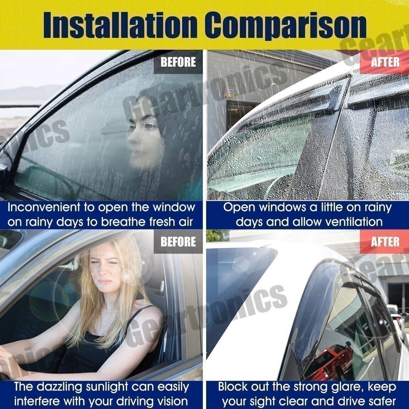 For Toyota Sienna 2011-2020 Window Visors Vent Sun Shade Rain Deflector Vclpszfn gallery