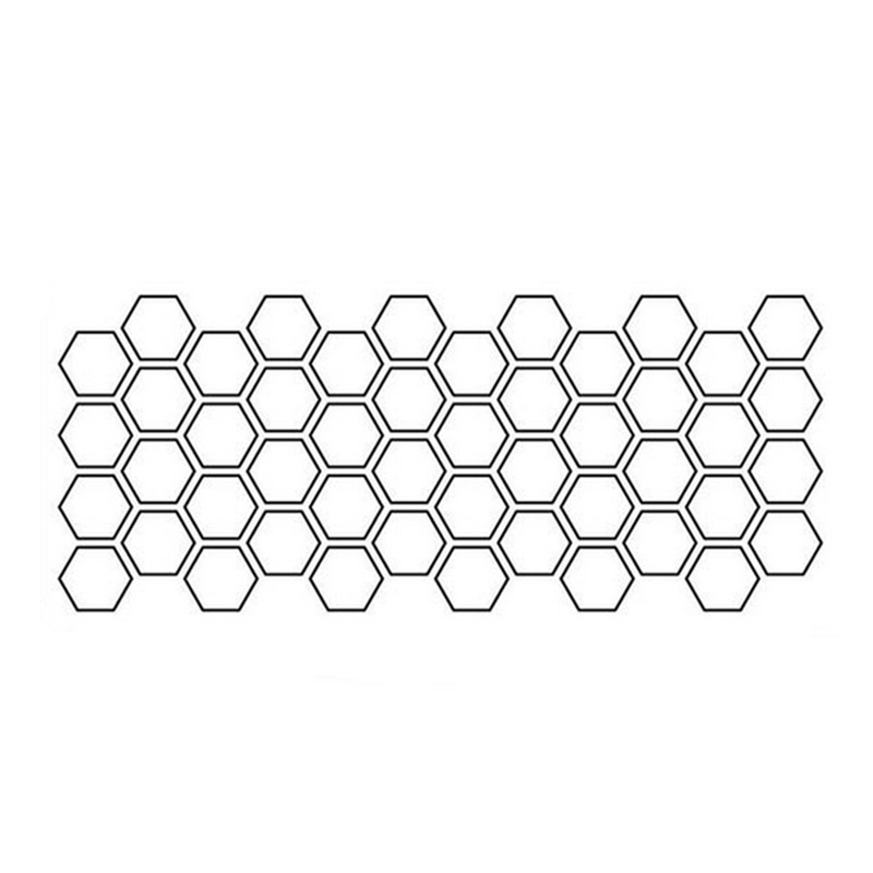 Sticker Body Side Waist Line Vinyl Decals Hexagon Honeycomb Pattern For Car Door gallery