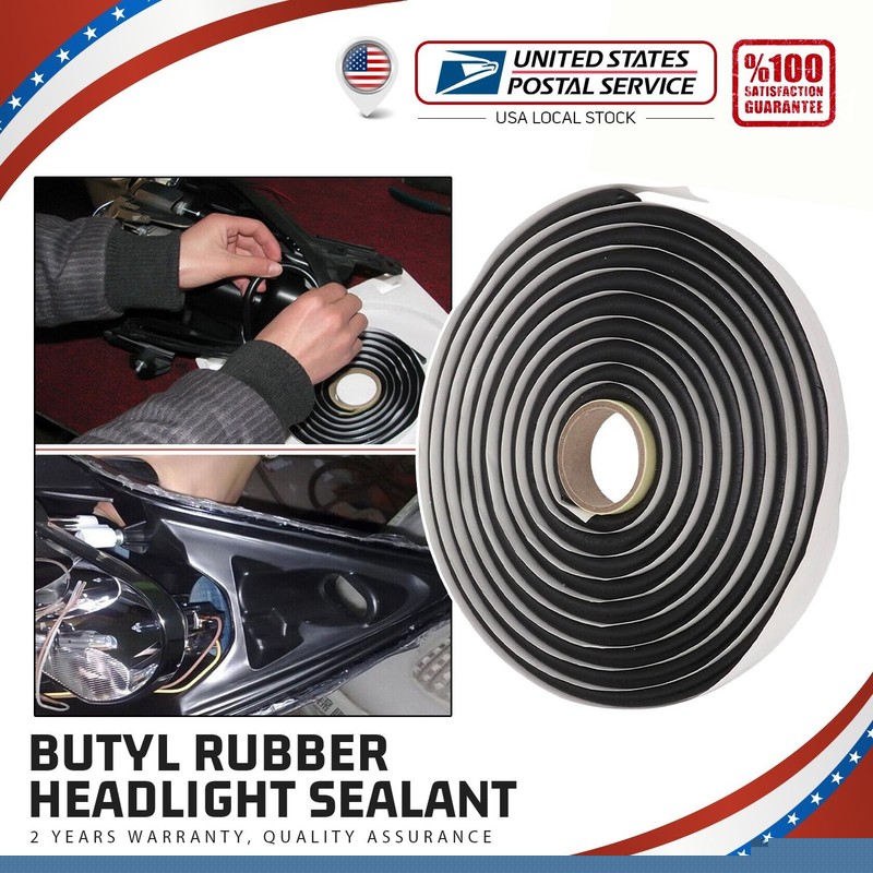 4M Butyl Tape Rubber Glue Adhesive Car Windshield Headlight Door Sealant Reseal