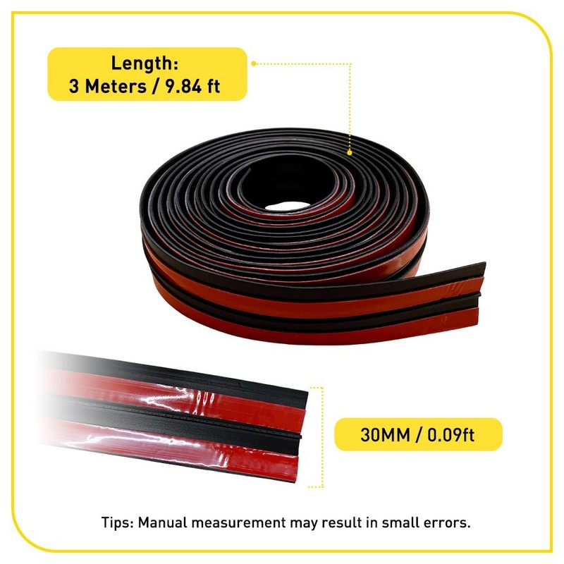 3Mx30MM Car Windshield Rubber Seal Strip T Shape Front Rear Weather Stripping gallery
