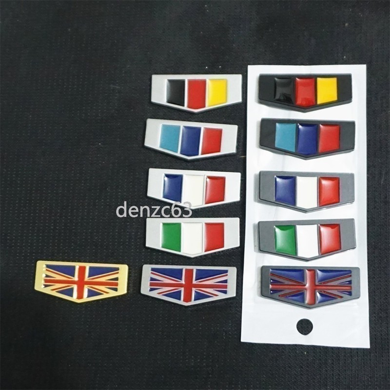 3x Black Matte UK Flag Gray Metal Union Jack Decal Badge Emblem Sticker Motor V8 gallery