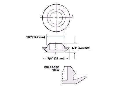 1/2" Flush Mount Black Plastic Body and Sheet Metal Hole Plug Qty 5 0.5 Inch gallery