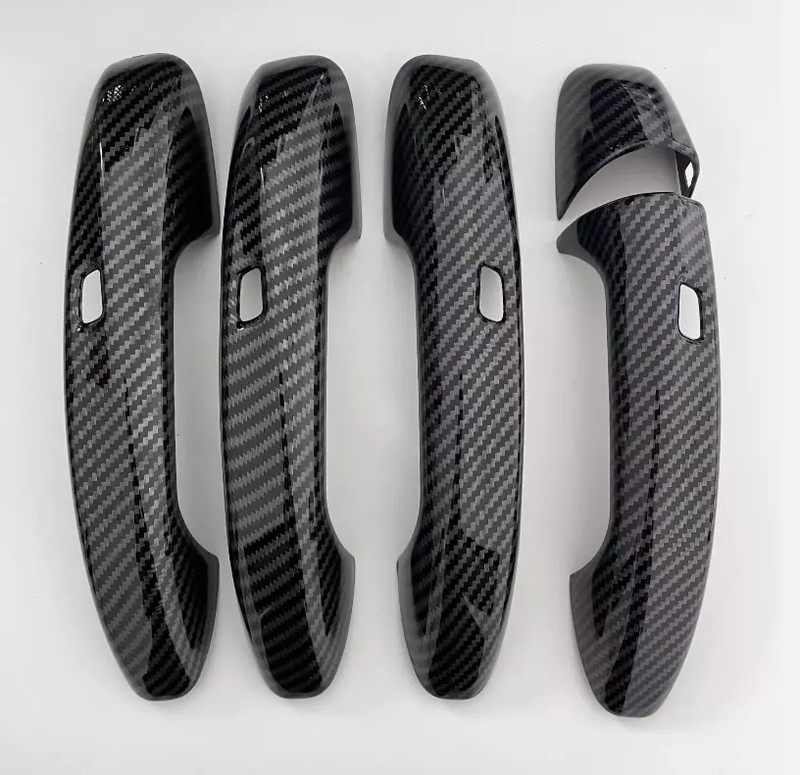 Carbon Fiber Door Handle Cover w Sensor For Mercedes-Benz C E S GLC GLE GLS AMG gallery