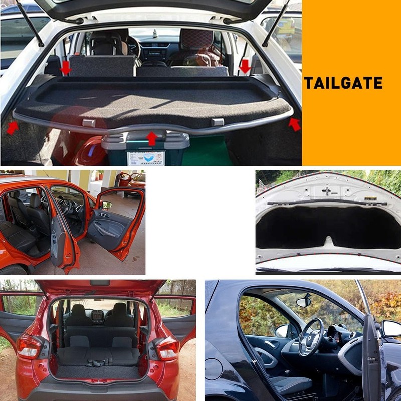 Flexible PVC Decoration Car Vehicle Rubber Sealge Trim Weather Stripping 10FT gallery