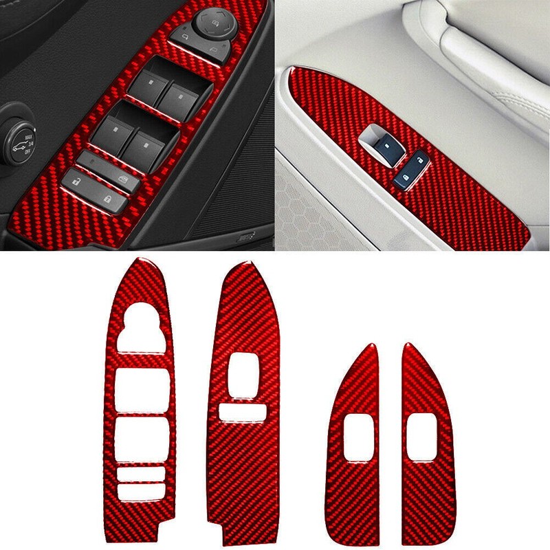 31PCS NEW Real Red Carbon Fiber Whole Interior Trim Set For Cadillac CTS 2008-13 gallery
