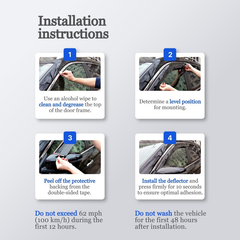 Tape-on Window Visors Rain Guards Fit Nissan Primera P10 1990-95 Wind Deflectors gallery