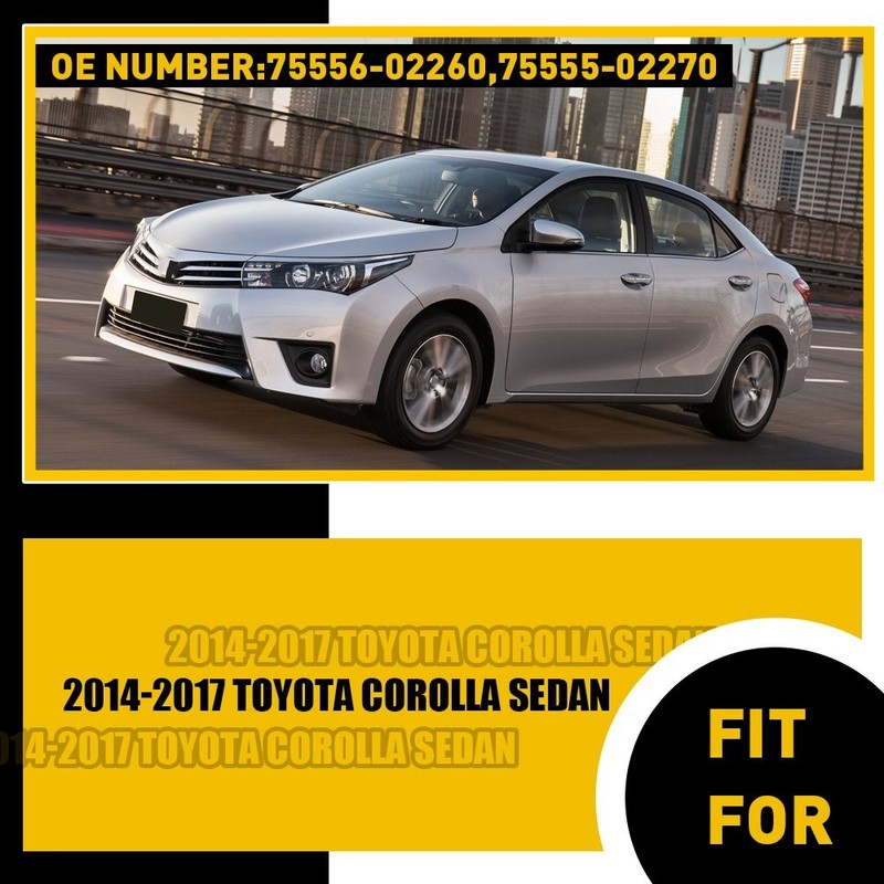 For 2014 2015 2016-2017 Toyota Corolla Sedan 75555-02270 Pair Roof Trim Molding gallery