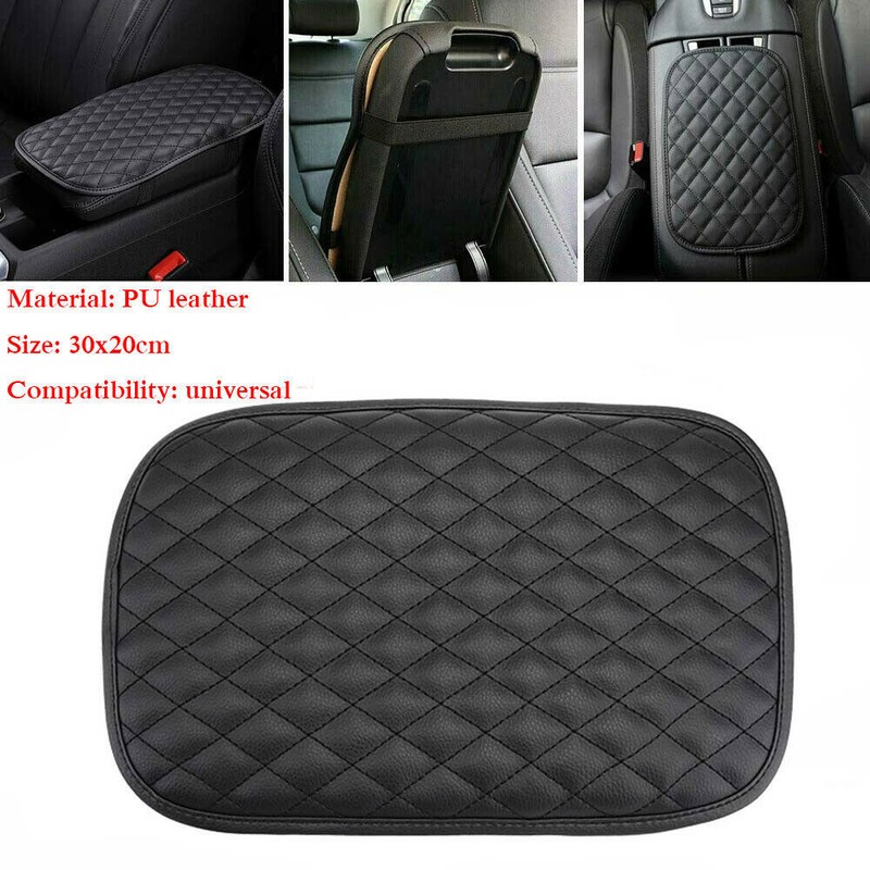 Armrest Pad Cover Center Console Box Cushion Protector Accessories For Car Black gallery