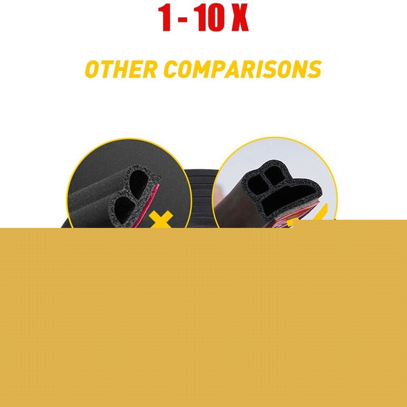 10M-L-Car Windshield Roof Seal Strip Noise Insulation Rubber Accessories 1-10PCS