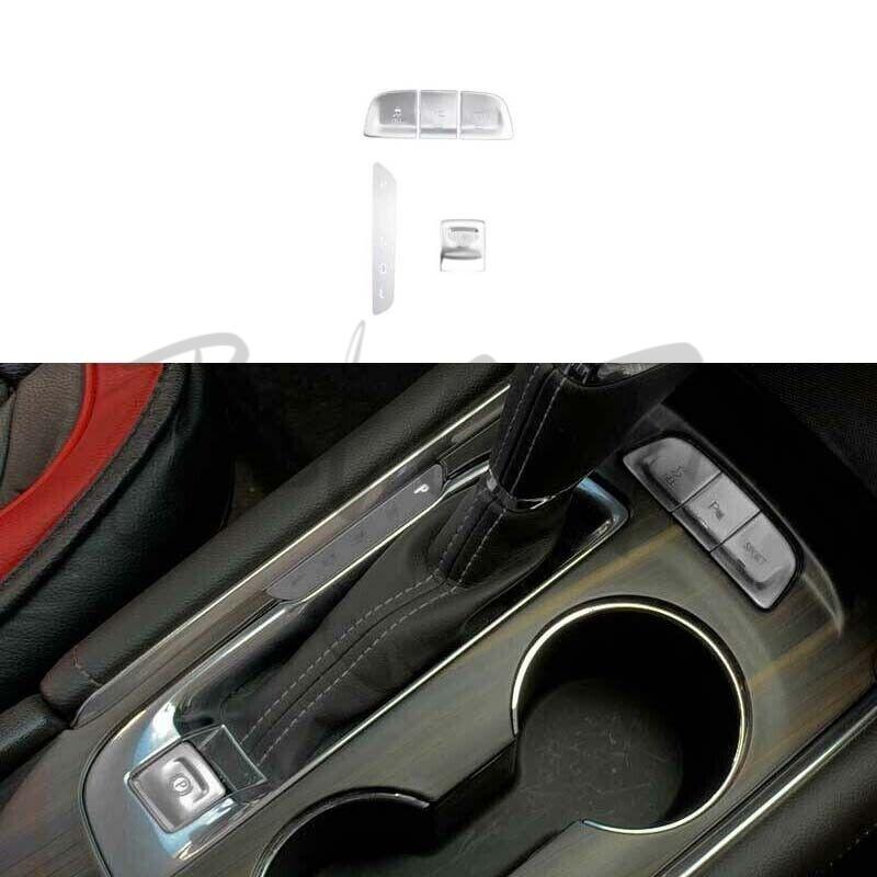 Gear Shift Button Sticker Silver Middle Console For Chevrolet Malibu 16-21