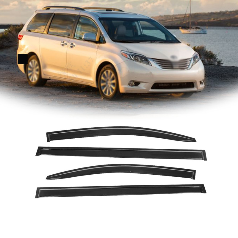 New For Toyota Sienna 2011-18 19 4× Vent Sun Rain Guard Deflector Window Visor