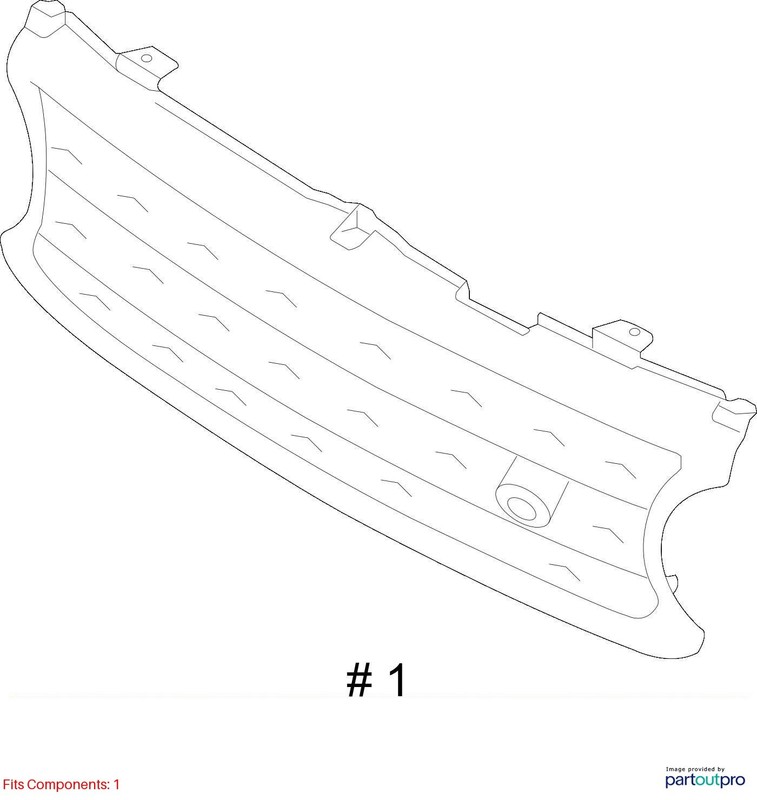 Factory Upper Grille 2006-2009 RANGE ROVER S/C 3 Black Perforated Bars 995244 gallery