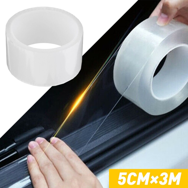 Car Plate Door Sill Scuff Protector Cover Sticker Body Anti-scratch Strip 3M EXD