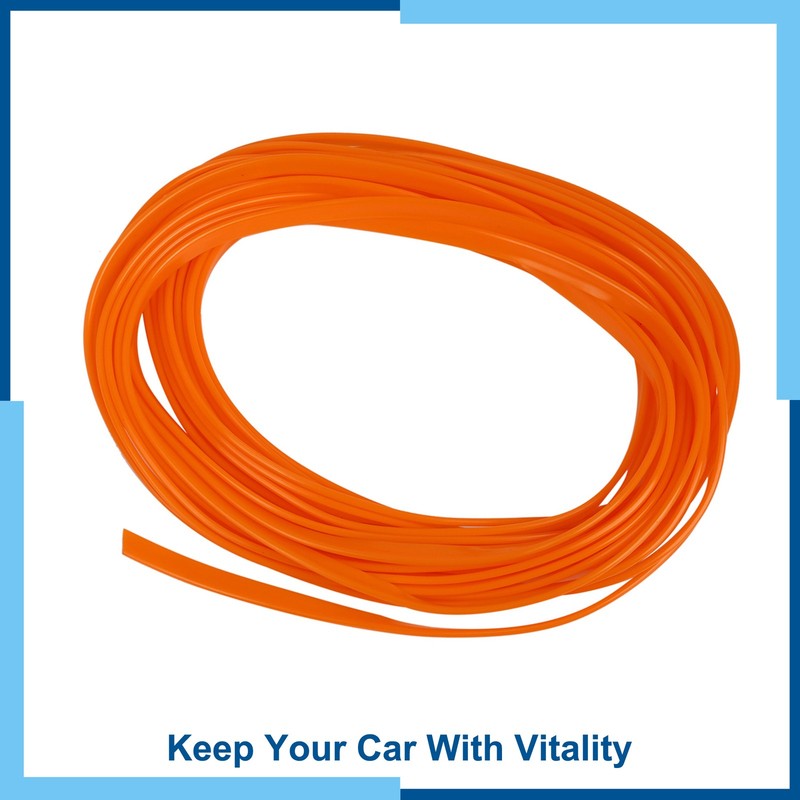 8m 26.25ft Orange auto Interior Gap Door Vent Edge Decorative Trim Strip Line