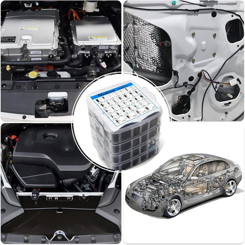 1101PCS Car Retainer Clips Auto Fasteners Push Trim Clips Pin Rivet Bumper Kit gallery