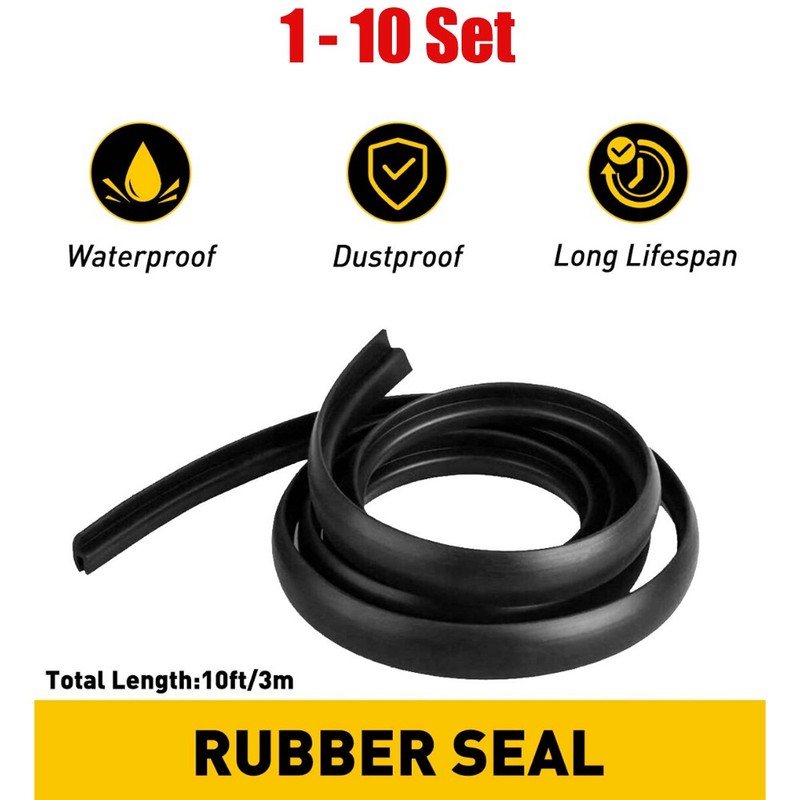 10ft Strip Seal Trim Front Rear Sunroof Windshield Weatherstrip Rubber 1-10Set