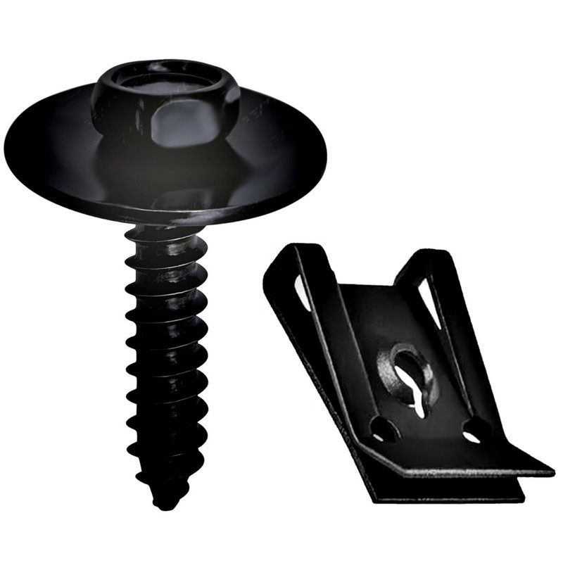 100pcs Universal M4.2 Fender Liner Splash Screw Shield & U Nut Kit Body Retainer gallery