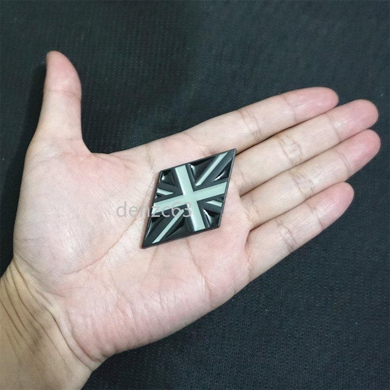 3x Black Matte UK Flag Gray Metal Union Jack Decal Badge Emblem Sticker Motor V8 gallery