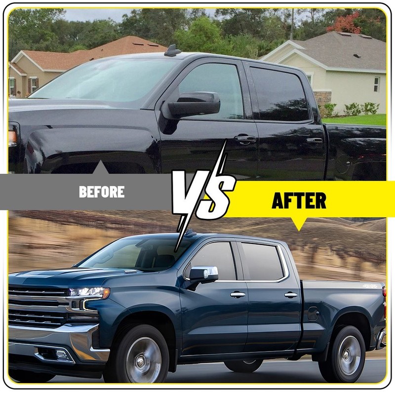 1 Set Window Pillar Post Door Trim For Chevrolet Silverado For GMC Sierra 1500 gallery