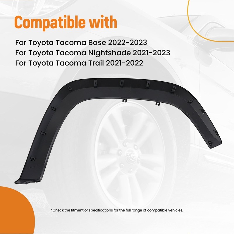 Front Left Lh Black Fender Trim For Toyota Tacoma Sr Trd Sport 16-23 7587204060 gallery
