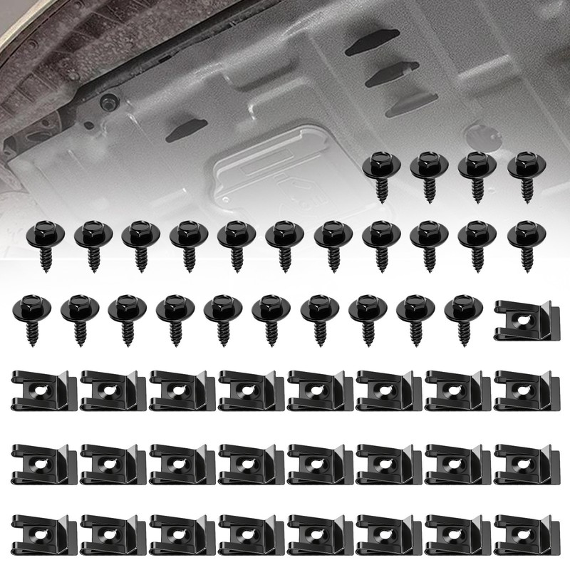 M4.2 U Nut Clip Set 50 Pcs For Body Fender Liner Splash Shield Bolts