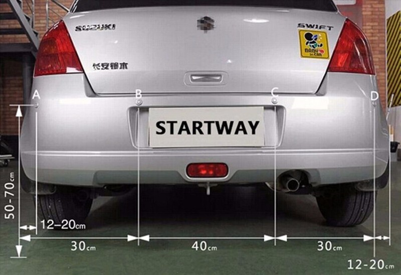 Car Reverse Backup Rear Radar Sound Buzzer Alarm System With 4 Parking Sensors gallery