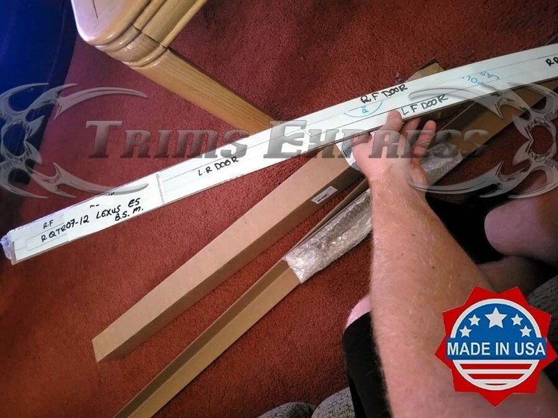 fit:2007-2012 Lexus ES 350 6Pc Flat Stainless Steel Body Side Molding Trim 1/2" gallery