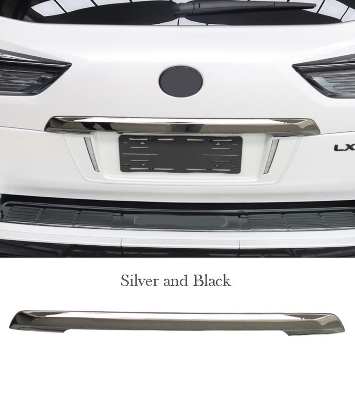 1Pc Silver&Black Chrome Tailgate Molding Trim For Lexus LX570 2016-2019 Replace
