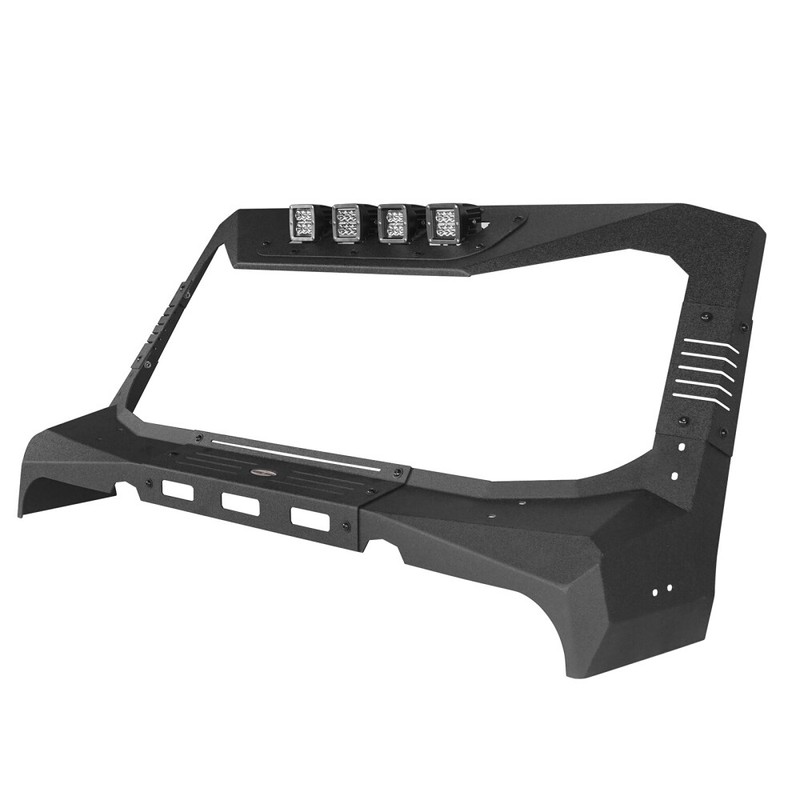 Steel Windshield Frame Cover Visor w/ LED Lights Fit 2007-2018 Jeep Wrangler JK gallery