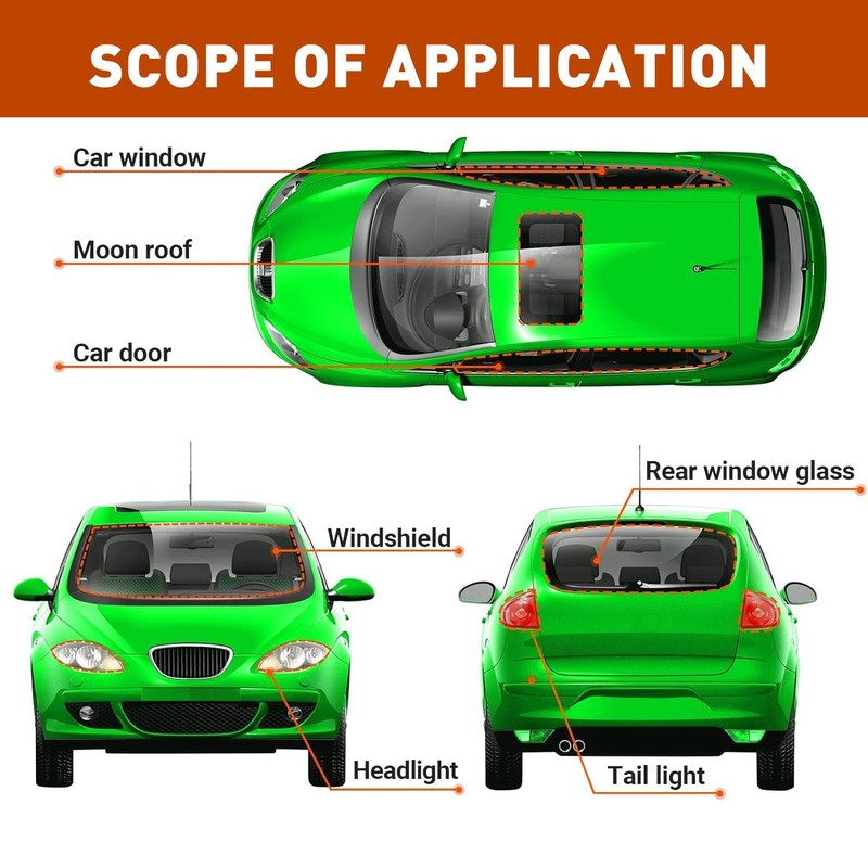 Headlamp Glue Black Butyl Rubber Glue Headlight Sealant Waterproof durable gallery
