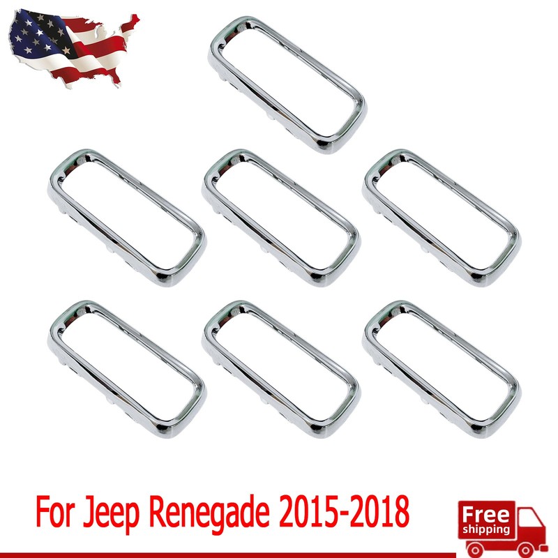 Grille Trim Ring 7PCS For 2015-2018 Jeep Renegade Latitude Limited North Sport