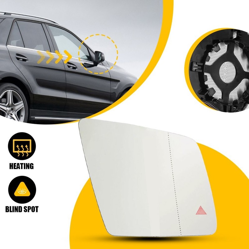 Heated Mirror Glass LH+RH with Blind Spot For Mercedes-Benz W166 ML G GL GLE GLS