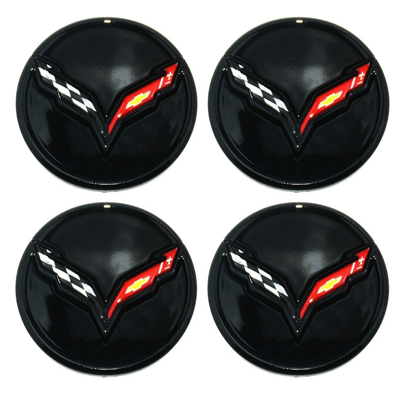 4Pc Black Wheel Center Cap Fits 2014-2019 C7 23217059 68mm 2.7″