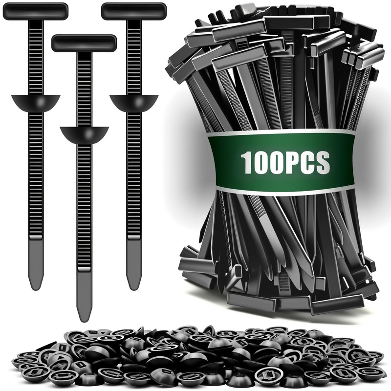 100pcs Universal Cable Tie Buckle for Car Bumper Fender Repair SelfLocking Z…